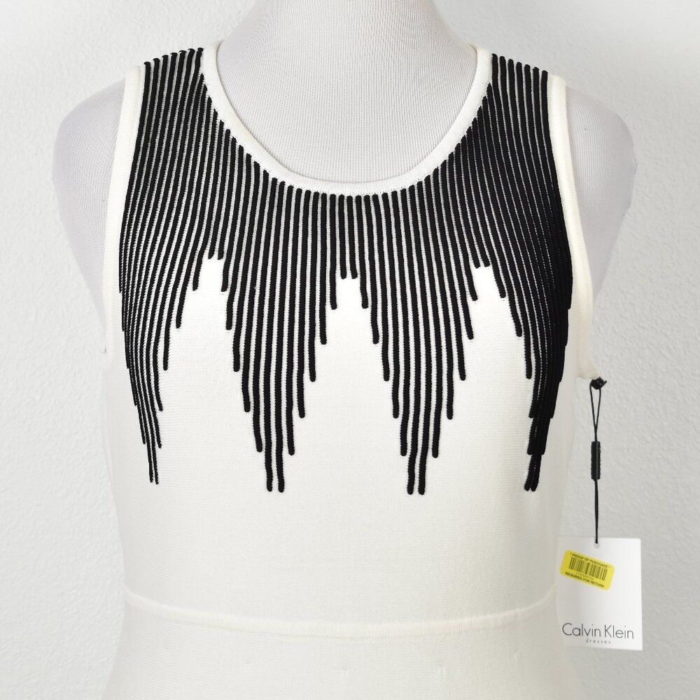 Calvin Klein Fit and Flare Knit Dress NEW - L - Picture 2 of 9